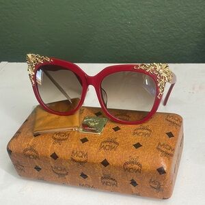 MCM Red and Gold Sunglasses